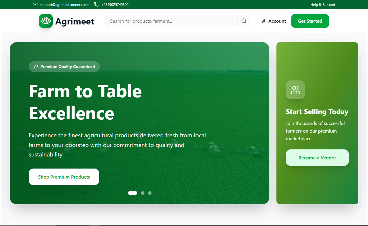 Agrimeet Connect website preview